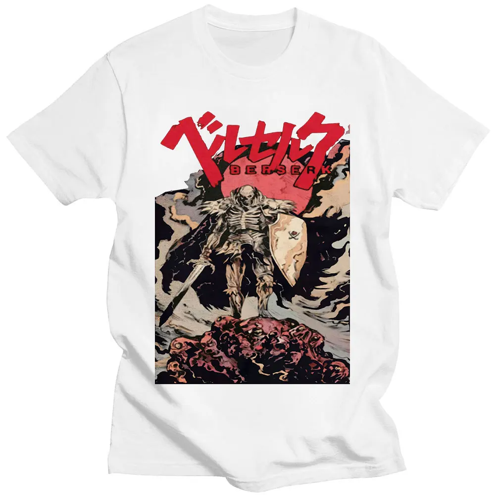 

Anime Berserk Guts Skull Knight T Shirt Men Manga Graphic Vintage T-shirt Casual Hip Hop Tops T-shirts Male Harajuku Streetwear