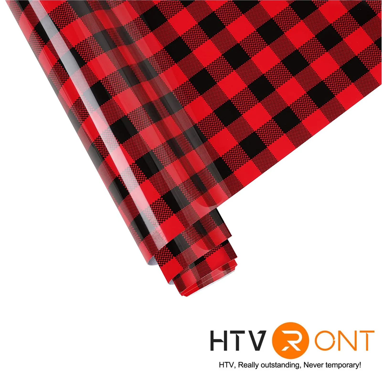 

Виниловая пленка HTVRONT 12x5 футов/30x150 см в клетку буйвола, Перманентная клейкая пленка для Cricut «сделай сам», для стаканов, фестивалей, рождестве...