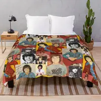 Donny Osmond Collage Blankets Flannel Printed Comfortable Unisex Throw Blanket for Bed Home Couch Camp Cinema