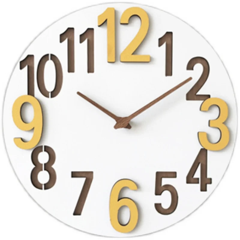 

Nordic Large Wall Clock Wood 3d Silent Watch Creative Clocks Wall Home Decor Modern Home Decoration Living Room Gift Ideas