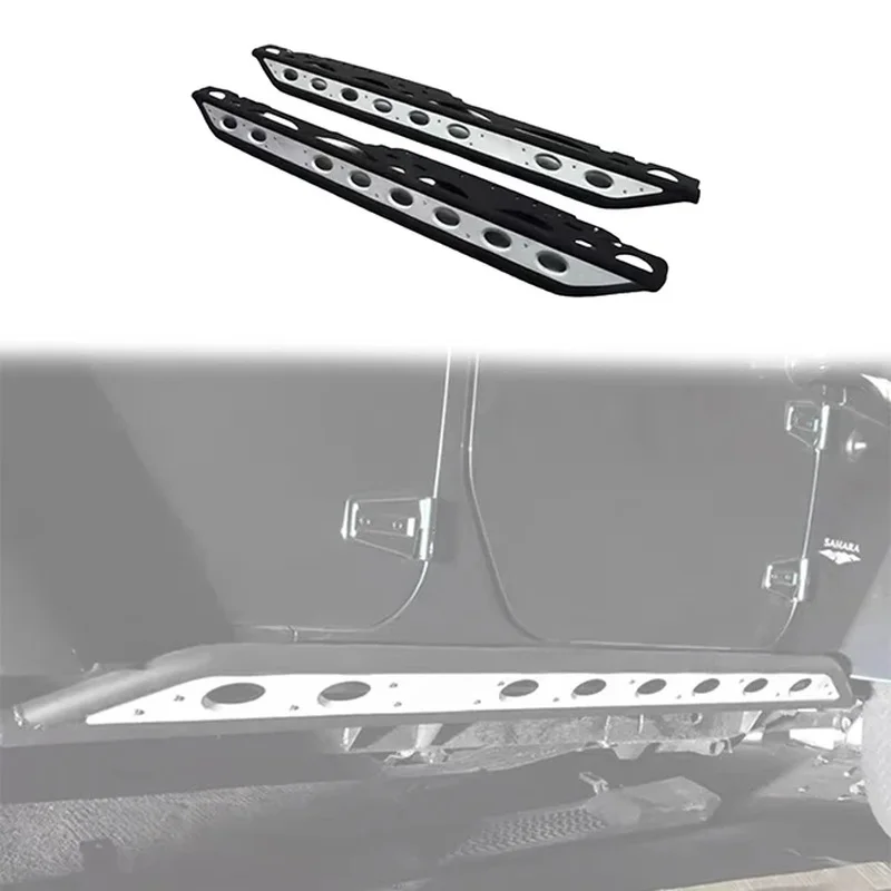 Фото Высококачественные черные пластиковые боковые подножки для Jeep Wrangler JK 2007-2017, 2/4-дверные, аксессуары для бездорожья. №2
