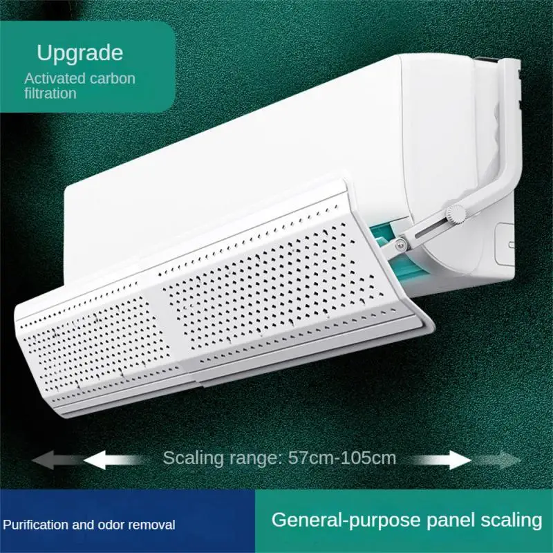 

No Punching Household Air Conditioning Baffle Scalable Hanging-type Air Conditioning Deflector With /without Filter Thickened Ps