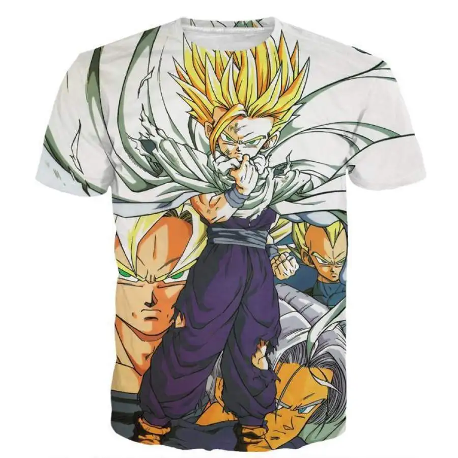 Bandai Dragon Ball Own Your Future Trunks T Shirt Manga Cotton Men T-Shirt Oversized Print Tee Classic |