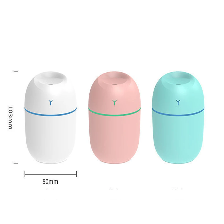 

220ML Mini Portable Ultrasonic Air Humidifer Aroma Essential Oil Diffuser USB Mist Maker Aromatherapy Humidifiers for Home