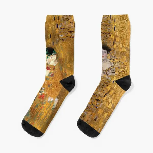 

Klimt Woman In Gold The Kiss Crew Socks Black Short Autumn Sports Pattern Funny Cartoon Best Ladies Women Mens Girls Cute