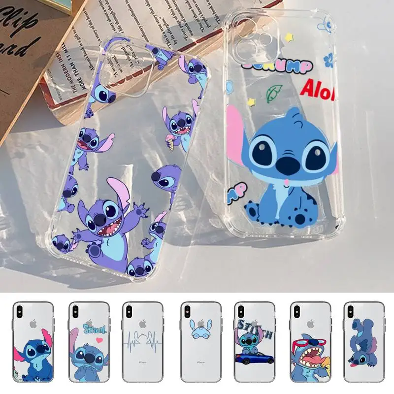 

Disney stitch Phone Case for iPhone 11 12 13 mini pro XS MAX 8 7 6 6S Plus X 5S SE 2020 XR clear case