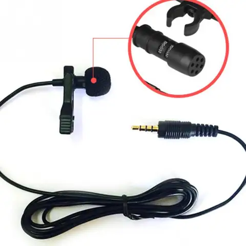 Mini Portable Clip-on Microphone 3.5mm Lavalier Tie Clip Mic For Laptop DVD Radio Stereo Player Meeting Speaker Car Audio Mic