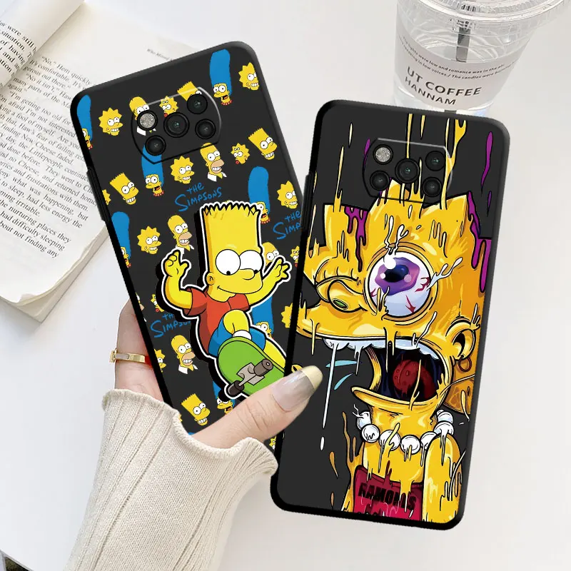Чехол для Xiaomi Poco X3 NFC 11T Pro 11 Lite 10T 12 13 F1 F3 телефона Redmi 9A 9C 9T 10A A1 K40 Funda The Simpsons Homer