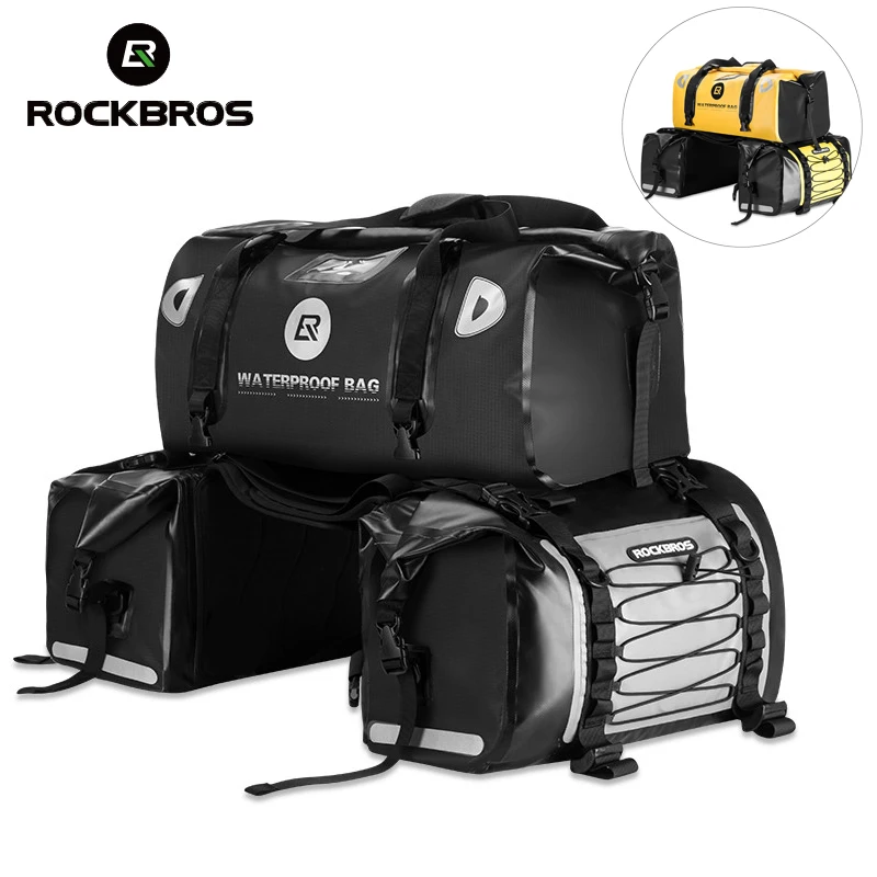 ROCKBROS Motorcycle Trunk Bag 60L Large Capacity Waterproof Seat Bag Wear-resistant Gym Sports Travel Handbag Cycling Equipment