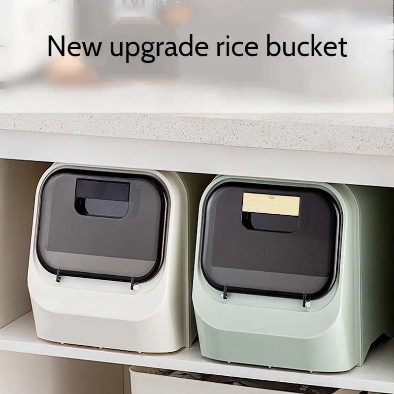 

Household Rice Bucket Insect Proof Moisture-Proof Sealed Rice Box Kitchen Grain Canned Rice Bucket Flour Storage Tool