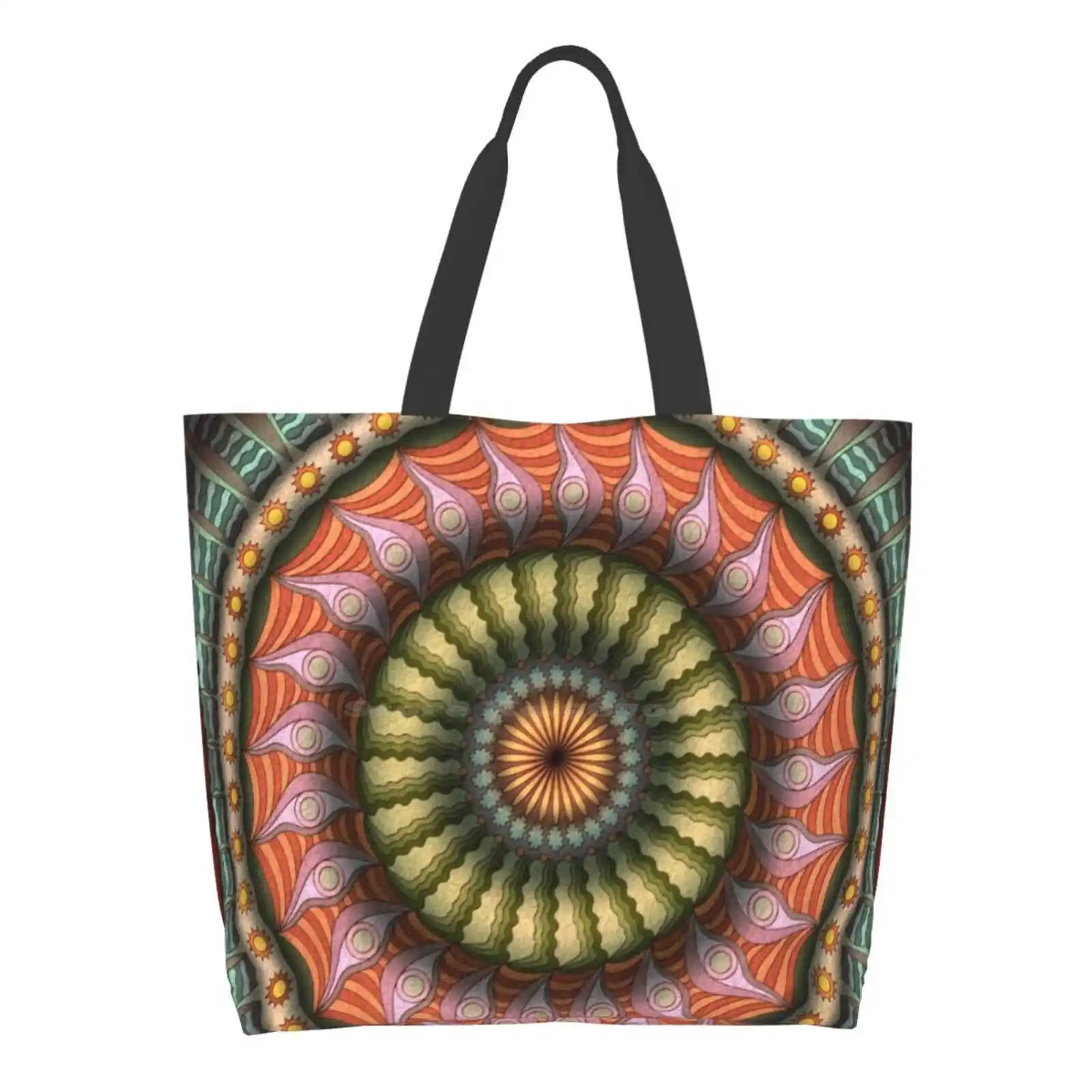 

Многоразовая сумка для покупок The bloom Of The Sunshine Moons, большая гармония, мандалы, цветение солнечного света, луна