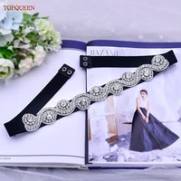 topqueen s10 d lady dress elastic belt fashion with diamonds party female women travel luxury designer waistband free shipping