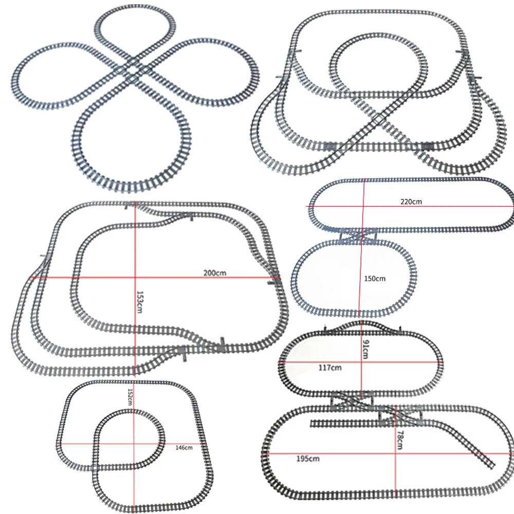 

NEW MOC City Trains Rail Crossing Flexible Tracks Forked Straight Curved Rails Switch Building Block Bricks Creative DIY Toys