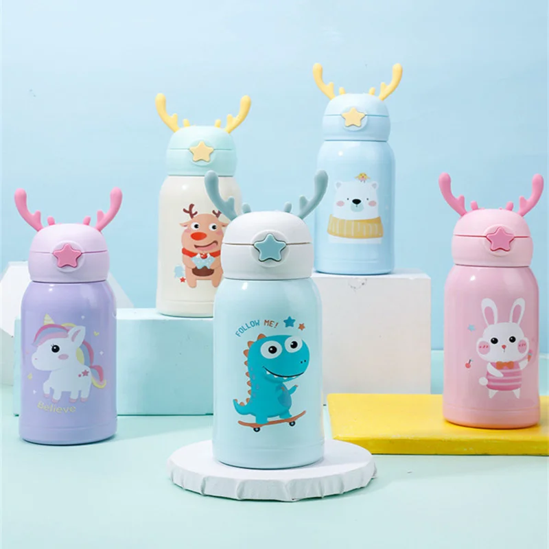 

Kids Water Bottle Thermoses Stainless Steel Double Walled Metal Insulated Vacuum Termos Cup sport Vacuum Flask