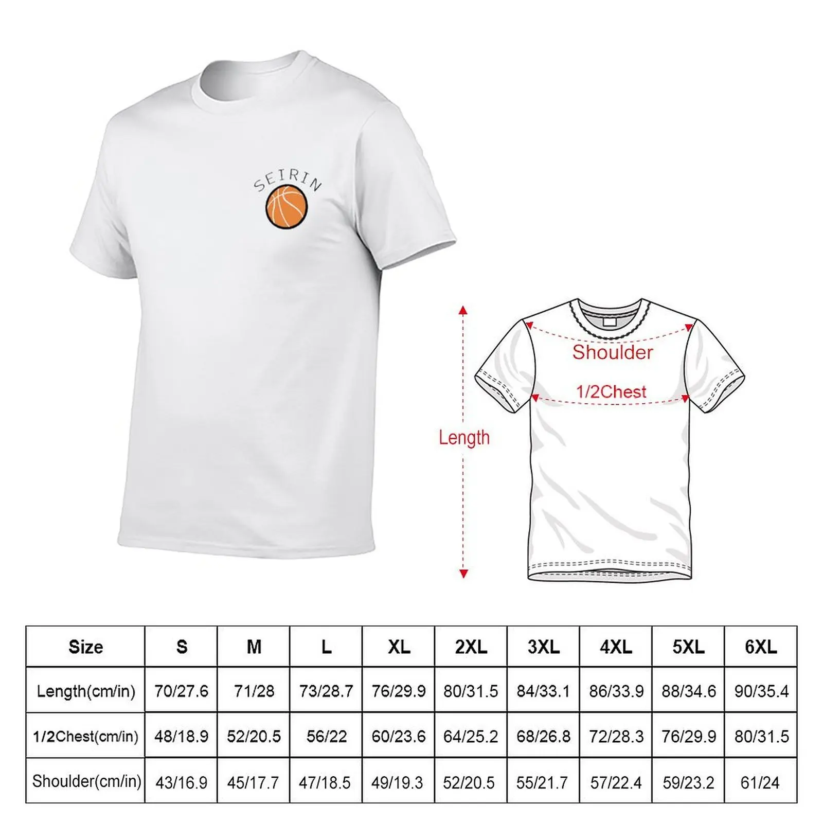 Фото Футболка для тренировок Seirin Basketball Club - Минималистичная однотонная футболка с круглым вырезом №2