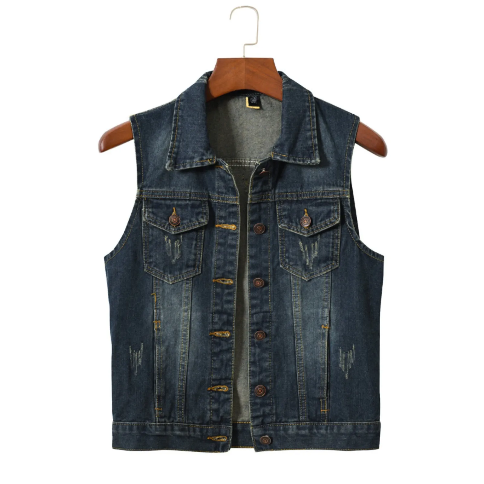 

Women Top Loose Solid Shirt Denim Jacket Sleeveless Denim Vest Women's Color Women's Denim Vest Top Warm Sleeveless Jacket Women