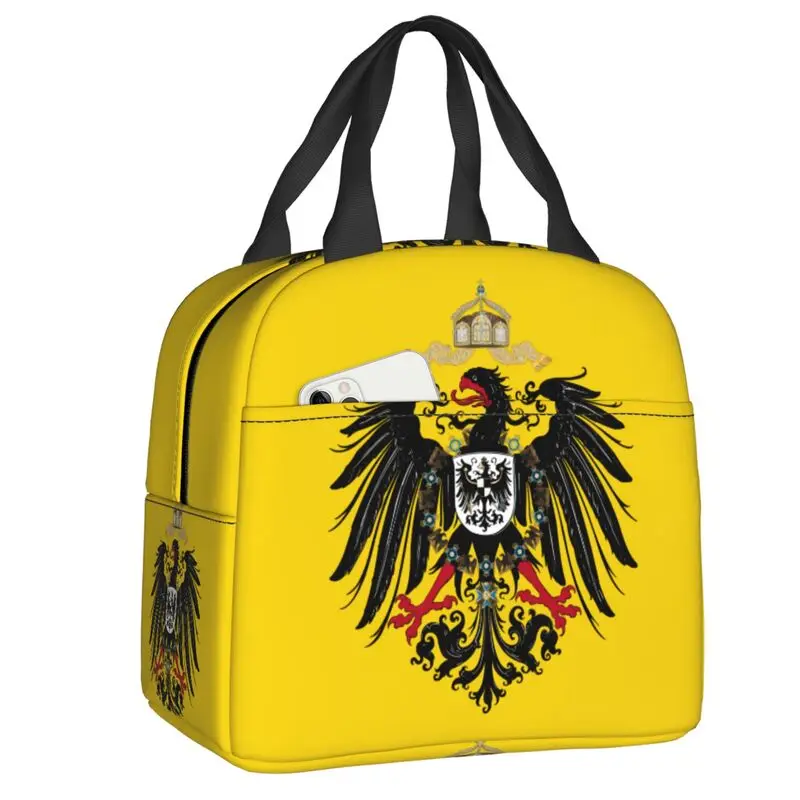 

German Empire Eagle Lunch Bag Reusable Coat Of Arms Of Germany Thermal Cooler Insulated Bento Box Picnic Travel Food Tote Bags