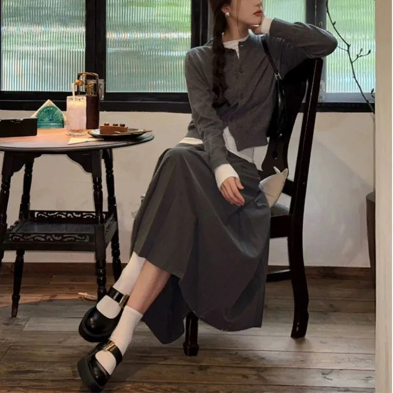 Кардиган женский трикотажный в Корейском стиле с принтом