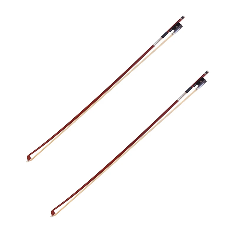 

2X Black Octagonal Bow Children Playing Durable Violin Bow Musical Instruments 4/4 Portable Learn Practice Bow