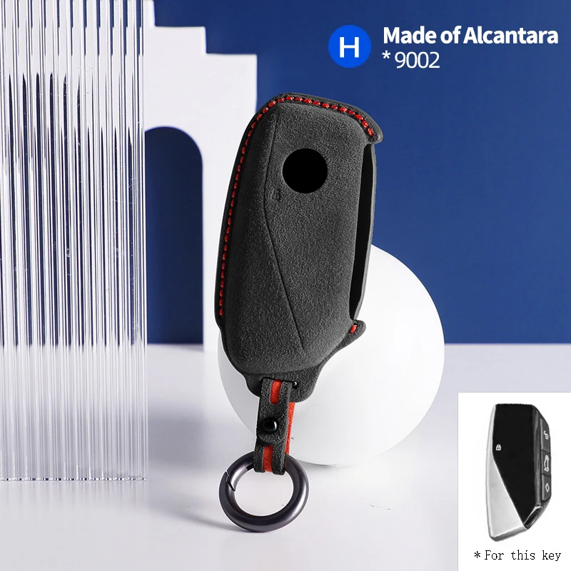 

Чехол для автомобильного ключа из алькантары для BMW серии 7 735 i 740 Li X7 X1 U11 2023 I7 G07 LCI XM, защитный брелок для ключей, аксессуары