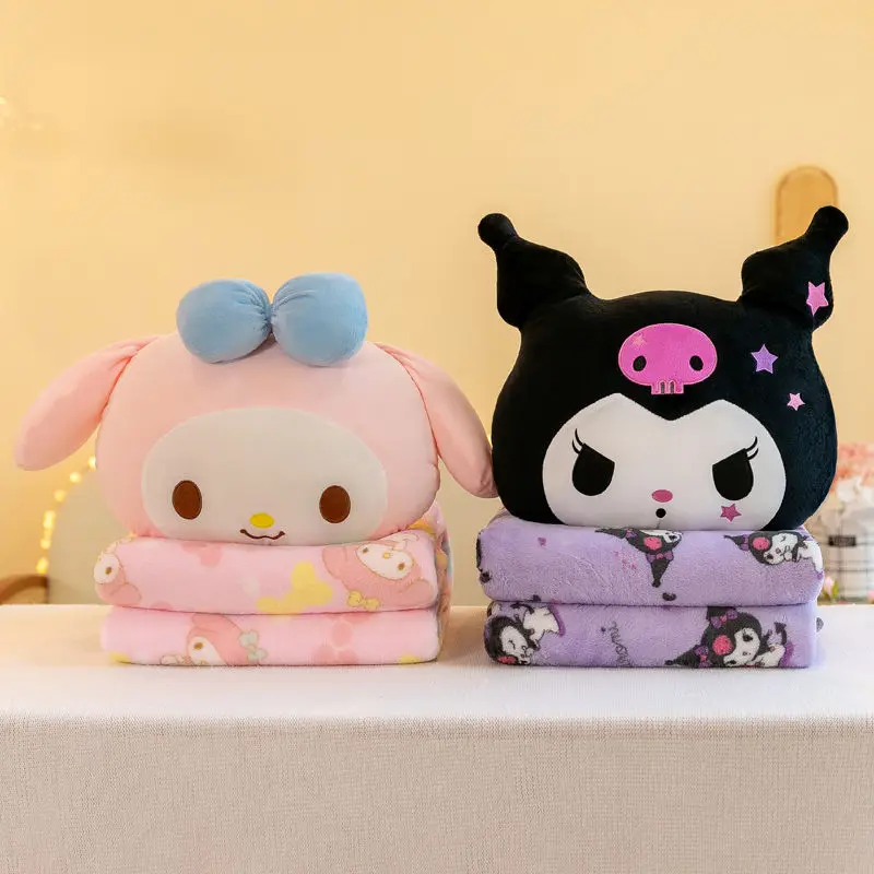 Подушка-подушка Sanrio с персонажем мультфильма Kulomi одеяло двойного назначения