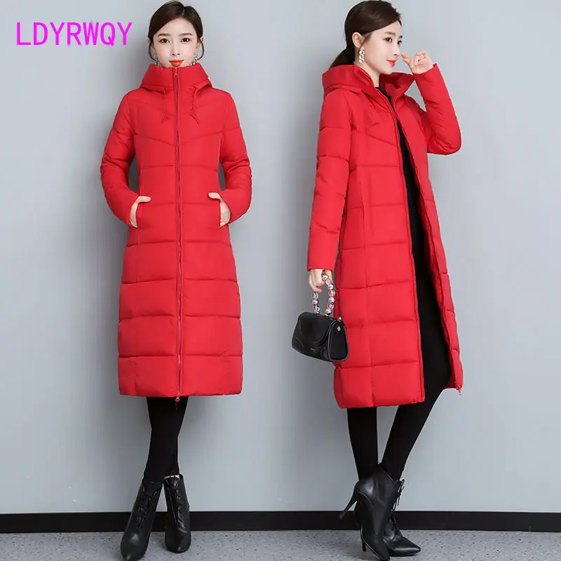 Women's 2022 new western style long cotton coat large size winter coat winter coat women's cotton-padded jacket