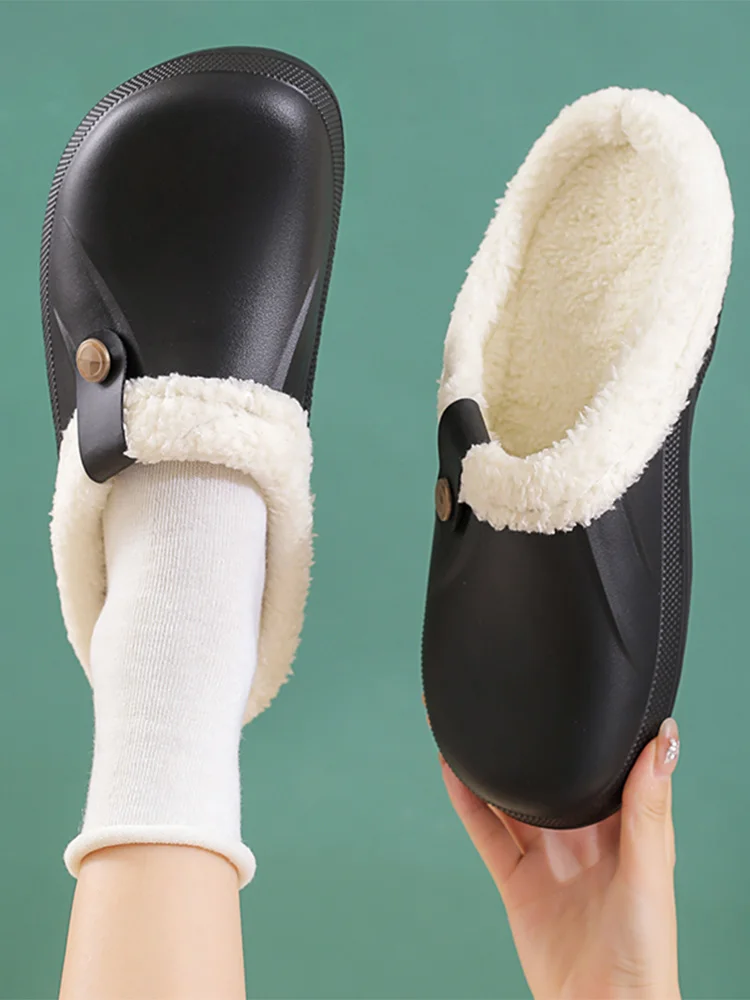 Женские и мужские тапочки теплые домашние на плюшевой подкладке