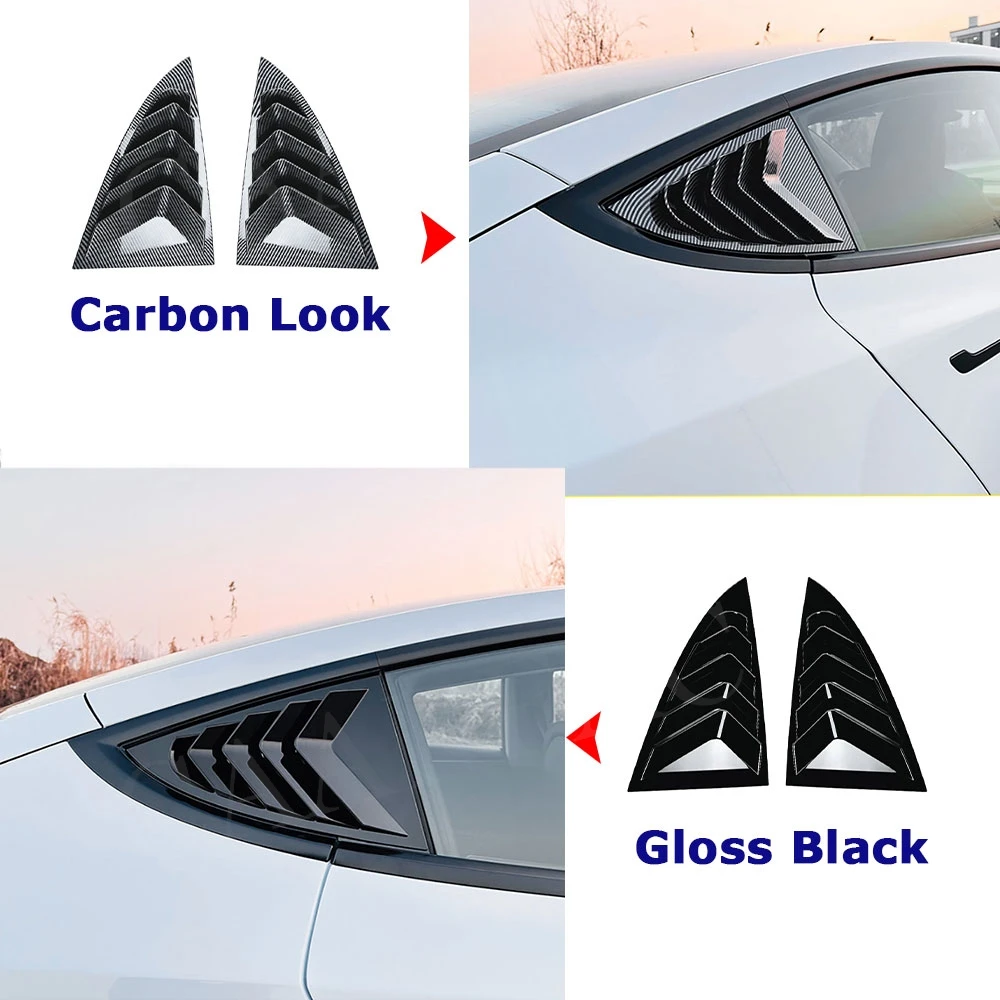 Накладка жалюзи заднего окна из АБС-пластика с карбоновым эффектом для Tesla Model 3