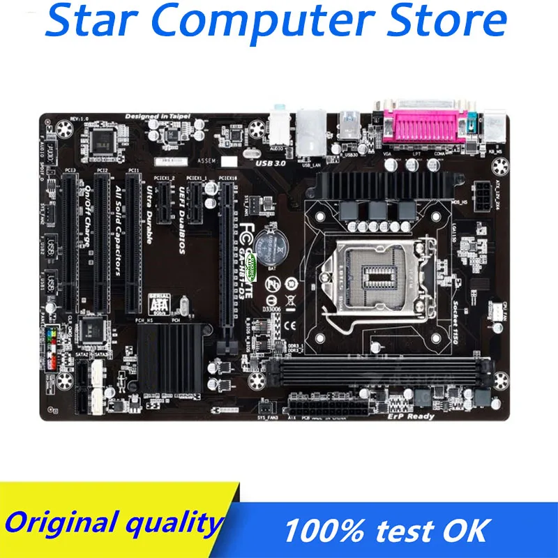 

Для Gigabyte GA-H81-D3 материнская плата для компьютера LGA 1150 DDR3 USB3.0 SATA3 H81 H81M б/у материнская плата для настольного компьютера