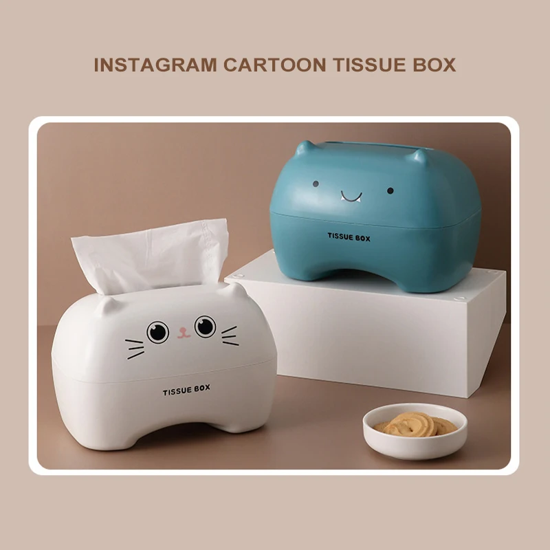 

Cartoon Tissue Box for Bathroom Kitchen and Car Napkin Holder Storage Box Car Tissue Box Wipes Hand Towel Dispenser Container