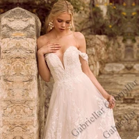 luxury wedding dress backless princess zipper exquisite appliques v neck sleeveless mopping gown vestido de novia 2022 women