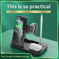 sikai wireless charger stand 4 in 1 qi 15w fast charging dock station for apple watch iwatch 6 5 4 airpods pro iphone 13 12 xs 8
