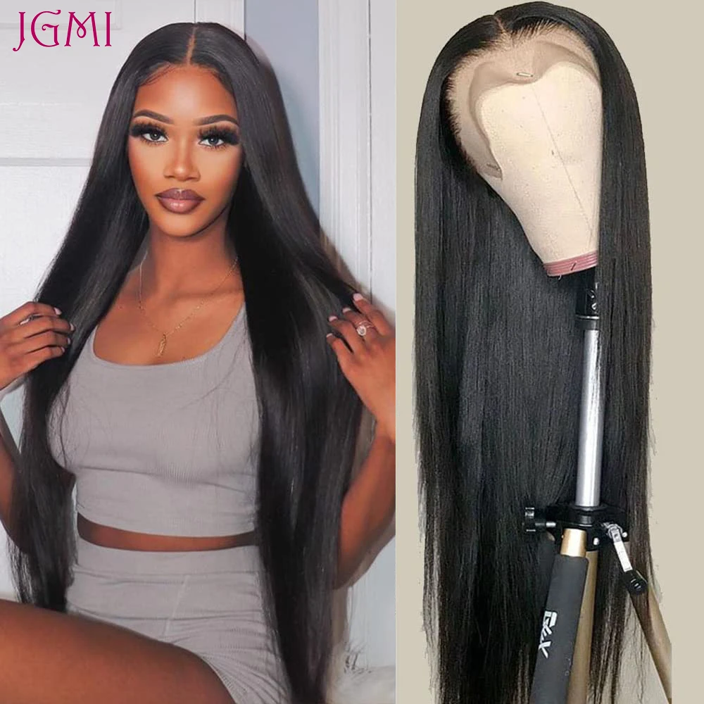 

Straight Lace Front Wigs Human Hair 32" 13x4 HD Transparent Lace Frontal Wigs For Women Pre Plucked Brazilian Virgin Human Hair