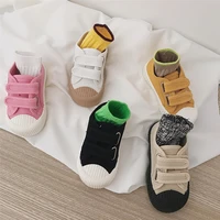 childrens canvas shoes baby boys and girls sneakers spring candy color beef tendon bottom sail breathable casual shoes velcro