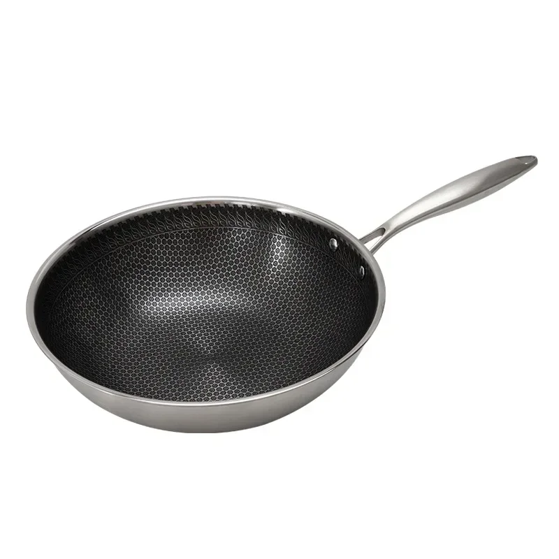 nieprzywierającego się naczynia kuchenne 32 cm/34 cm Wok 304 z powłoką niepalącą nierdzewną