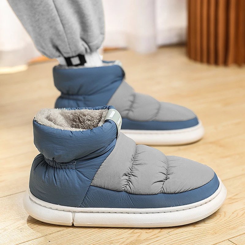 

Winter Cotton Boots for Men Warm Fur Soft Male Platform Snow Boots Women Ankle Boot Winter Couple Waterproof Winter Boots