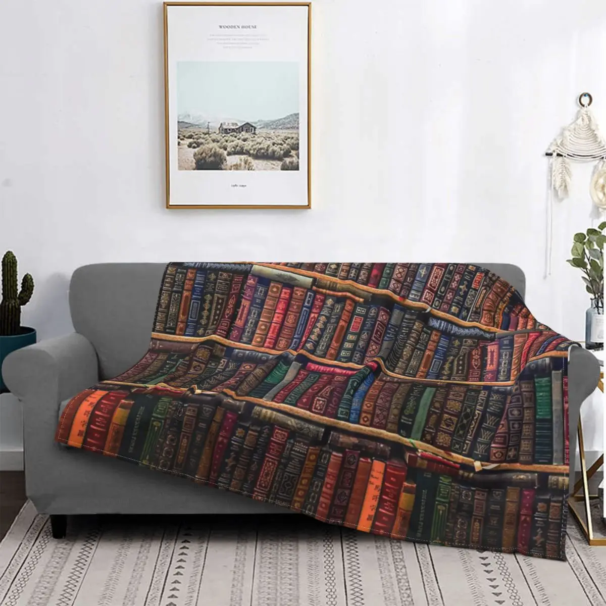 

Untitled Book Throw Blanket Fashionable Portable Living Room Multi Style