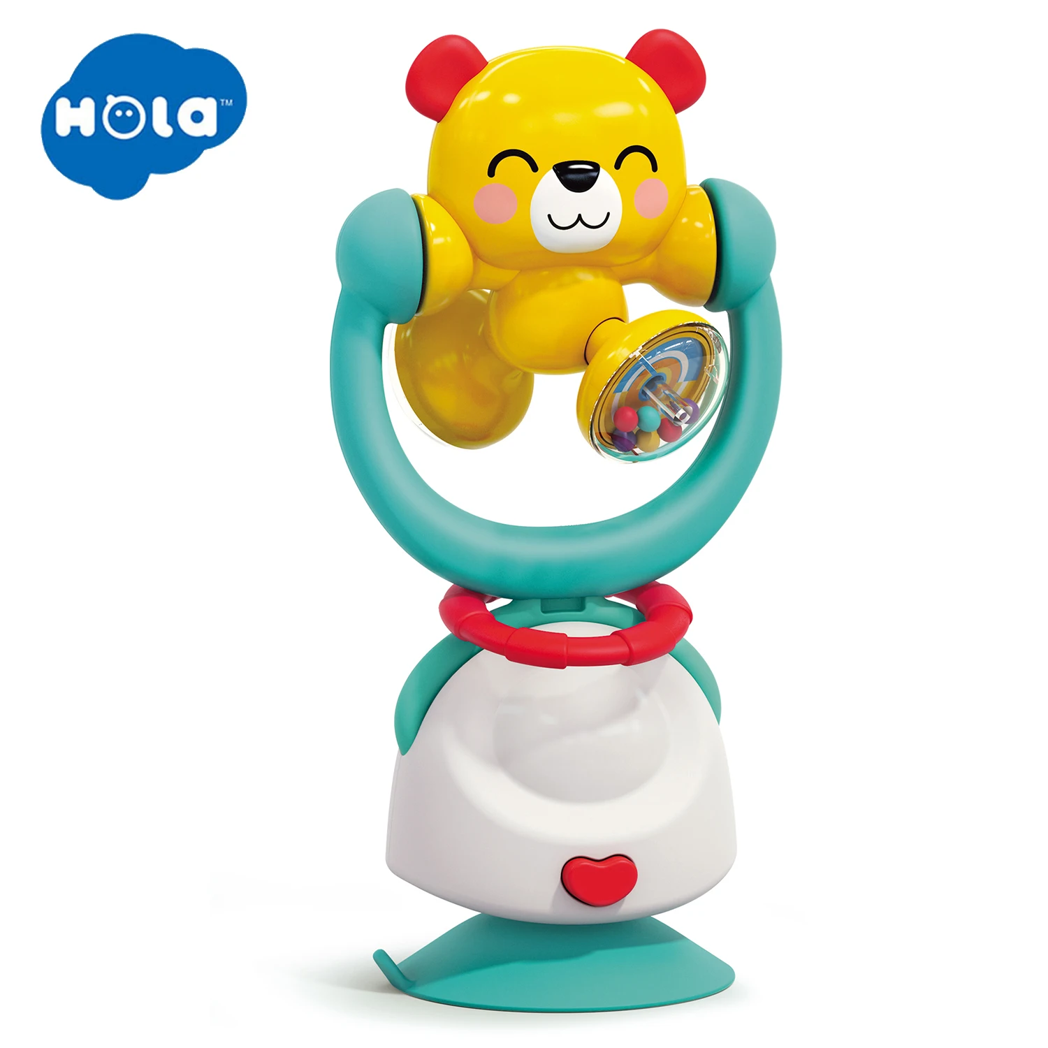 

HOLA Baby High Chair Toys & Rattle Station with Suction Cup, 2-in-1 Developmental Tray Toy for Early Learning, Newborn Gifts