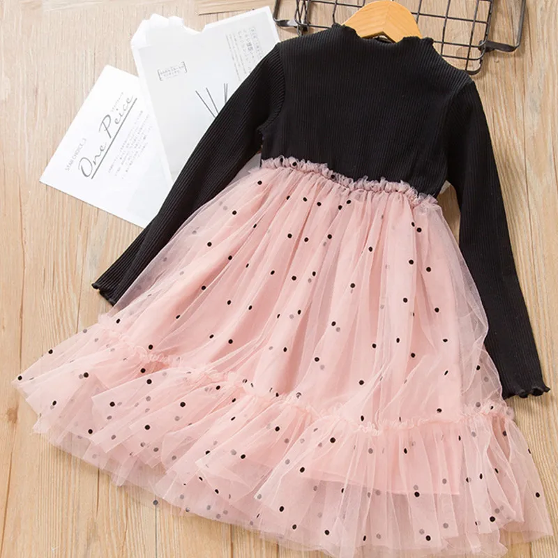 Платье для девочек Осенняя одежда Рождественские вечерние платья-пачки с