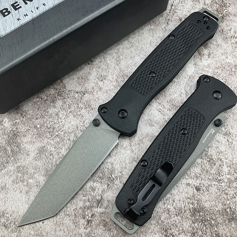 

Складной нож BM 537 537GY Bailout SHOT Show, 3,38 дюйма, серый керакот, обычный цвет, цвет черный, нейлоновая волна, ручка из волокна, тактический