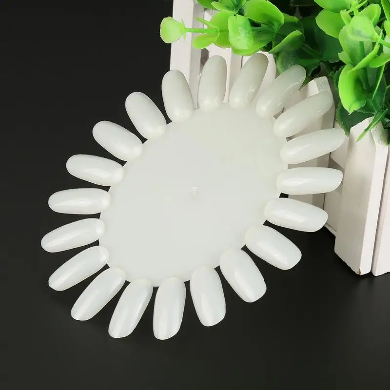 

5PCS Clear/Natural Color False Nail Art Practice Wheel UV Gel Polish Round Board Tool Acrylic Manicure Nail Art Mold