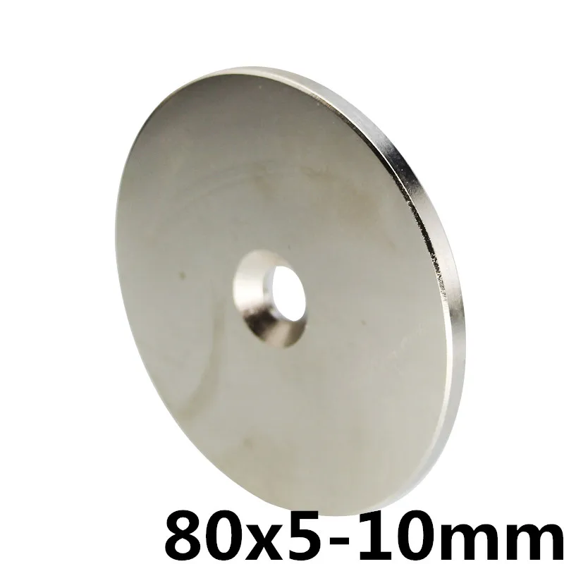 

1/2/3 pcs Magnet Countersunk Neodymium 80*5-10mm Magnetic Permanent NdFeB Magnet 80x5-10mm adhesive magnets neodymium magnet