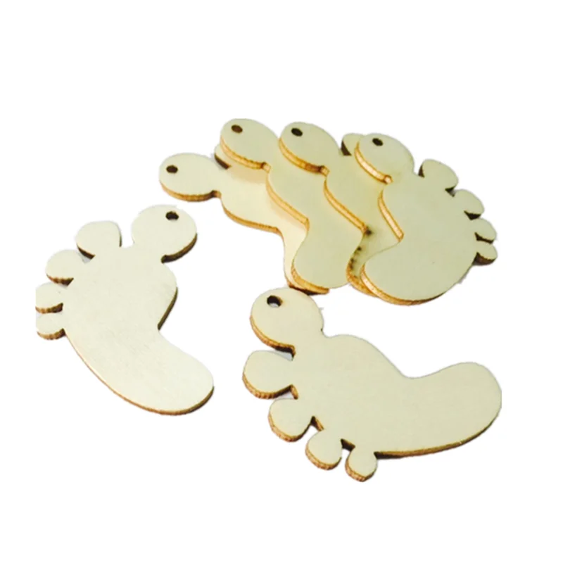 (20 шт./лот) 50 мм x 59 мм Пустые бирки для ног из необработанного дерева Скрапбукинг открытки для изготовления домашнего декора подарочные бирки для подарков с веревками