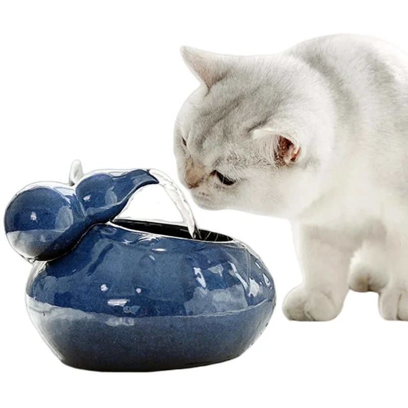 Electric Pet Bowls Ceramic Cat Water Fountain Drinker For Cats Dogs Drinking Bowl Auto Cat Water Fountain Pet Water Dispenser