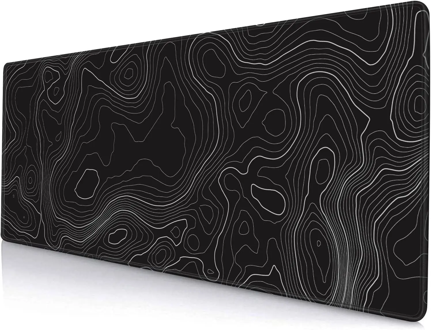 

Gaming Mouse Pad Large Topographic Mouse Pads for Desk Non-Slip Rubber Base with Stitched Edges 31.5x11.8inch Geographic Lines
