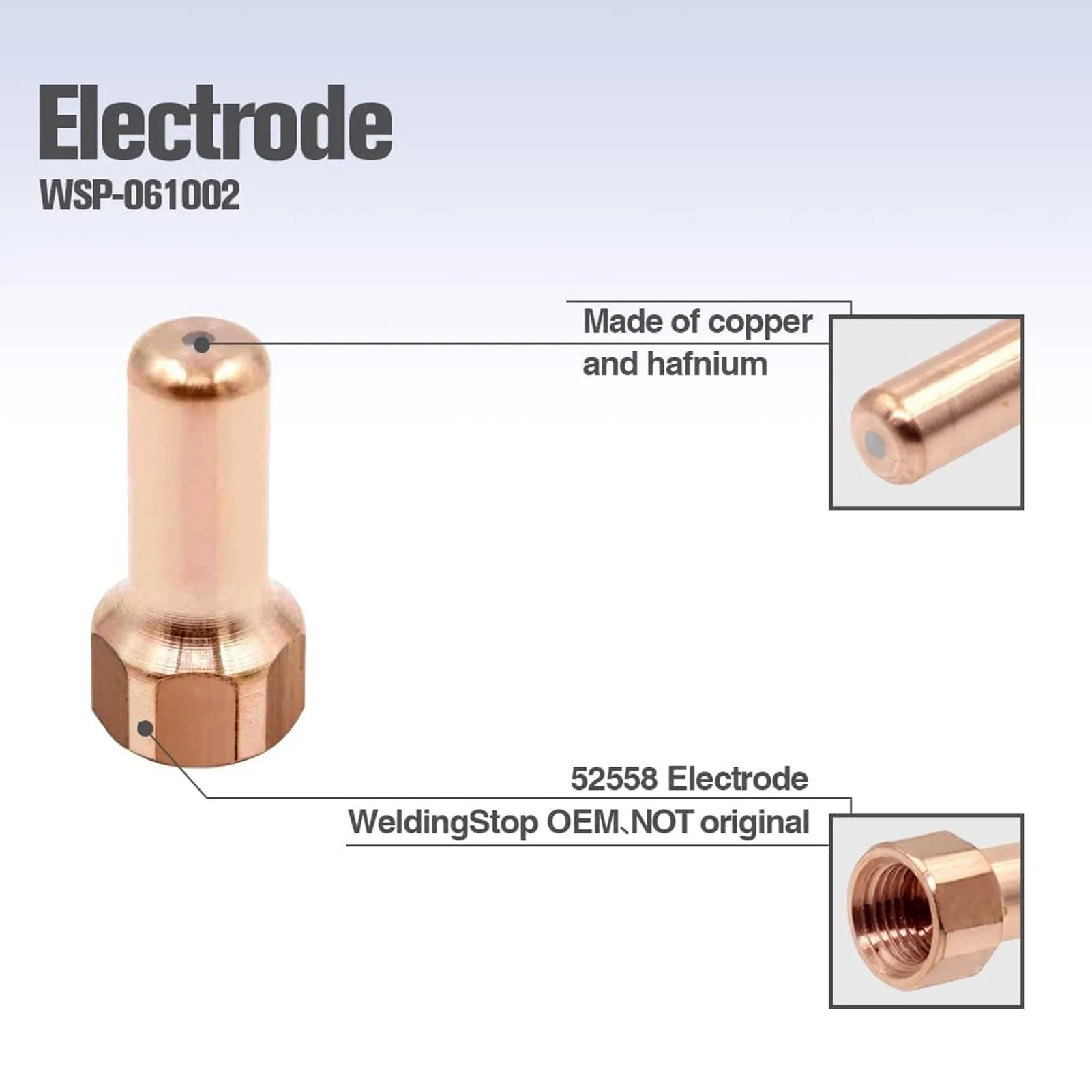 51311 Наконечник плазменного электрода 52558 P1.3 Сопло Латунные расходные материалы