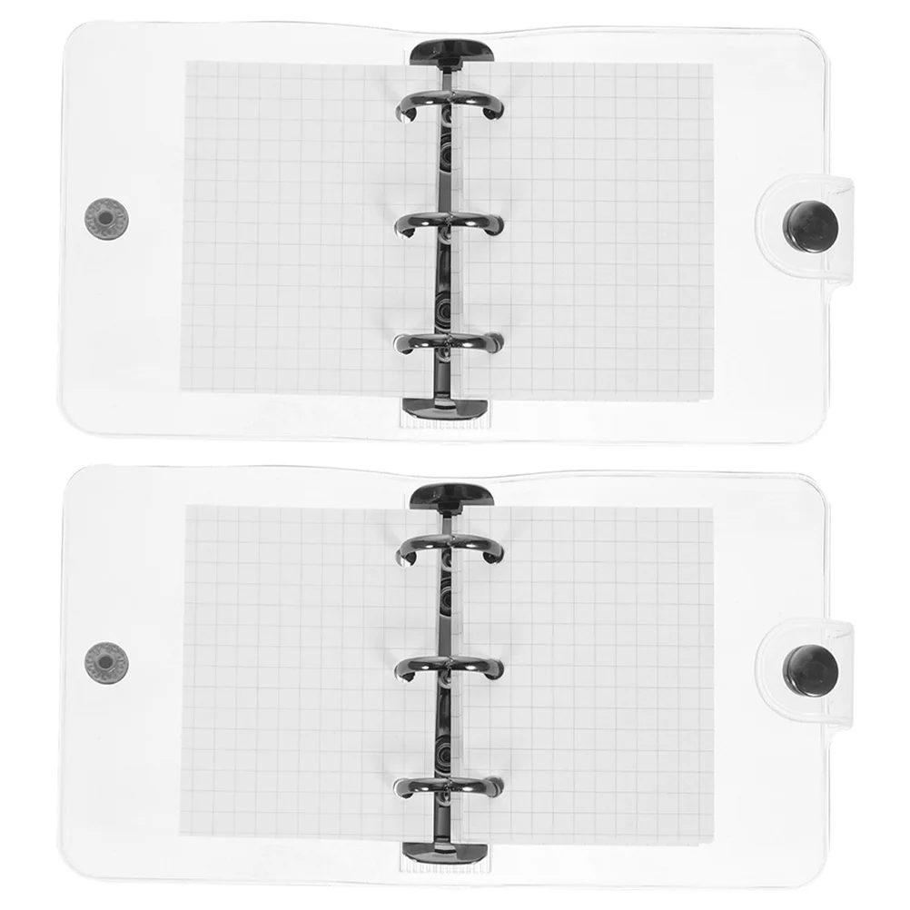

Mini Binder Double Button Loose-leaf Notebook Buckled Notepad Lovely Scrapbook Elegant Detachable 3 Ring Pads