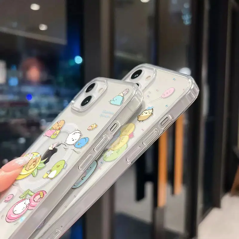 Милый магнитный чехол для телефона S-Sumikkogurashis Magsafe Samsung Galaxy S25 S24 S23 S22 S21 S20 FE Plus Ultra 5G