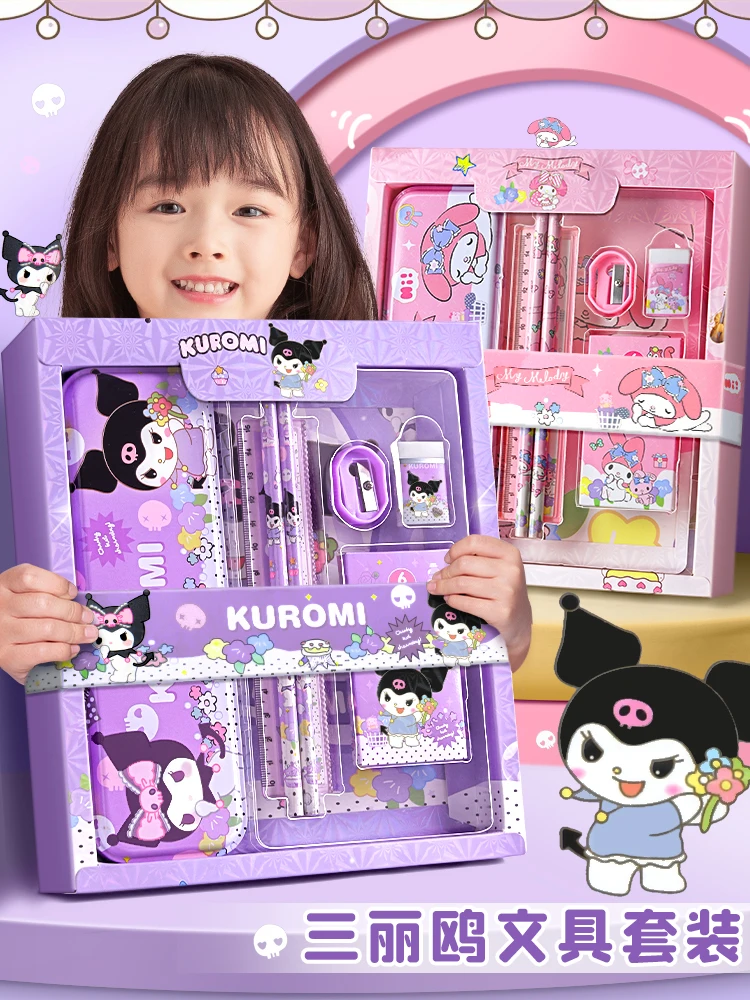 Набор Sanrio Briefpapier Geschenkdoos 10 Jaar Oud Meisje Basisschool Kuromi Kinderen Tamagotchi Hond Eerste Graad Handboek
