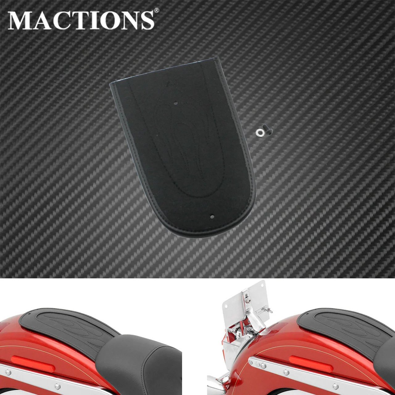 

Мотоциклетный черный кожаный чехол на заднее крыло с пламенем, подушка для Harley Sportster XL 883 1200, Custom XL1200C XL883 2004-2019